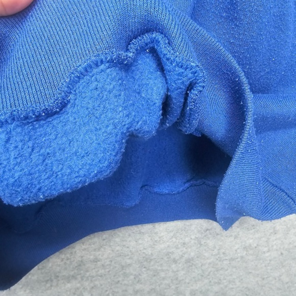 Vintage 80s Raglan Sweatshirt Medium Blue I Touch The Future I Teach JERZEES USA - Picture 16 of 16